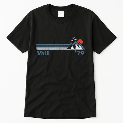 Retro Vail Ski Resort Colorado Snowboard Mountain Gift Tall T-Shirt