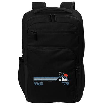 Retro Vail Ski Resort Colorado Snowboard Mountain Gift Impact Tech Backpack