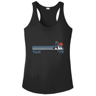 Retro Vail Ski Resort Colorado Snowboard Mountain Gift Ladies PosiCharge Competitor Racerback Tank