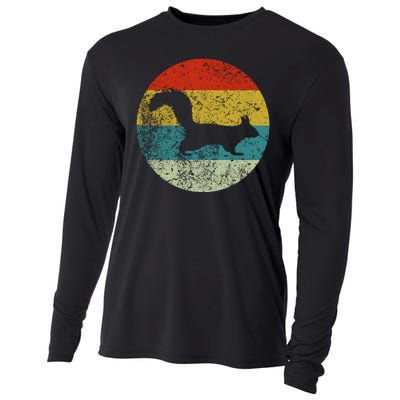 Retro Vintage Squirrel Cooling Performance Long Sleeve Crew