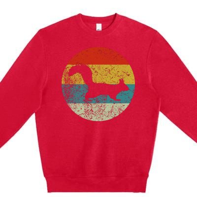 Retro Vintage Squirrel Premium Crewneck Sweatshirt