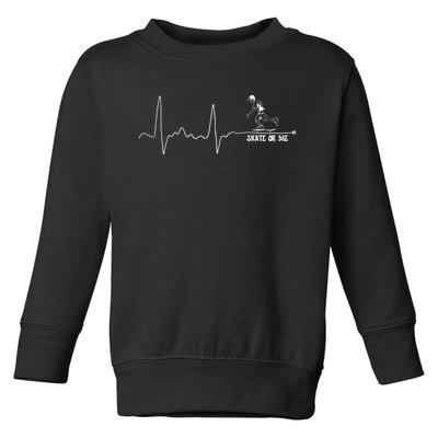 Retro Vintage Santa Cruz California Heartbeat Skateboard Toddler Sweatshirt