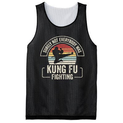 Retro Vintage Surely Not Everybody Was Kung Fu Fighting Mesh Reversible Basketball Jersey Tank