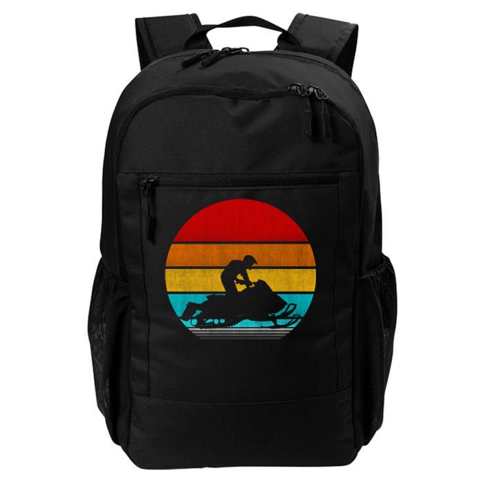 Retro Vintage Snowmobile Daily Commute Backpack