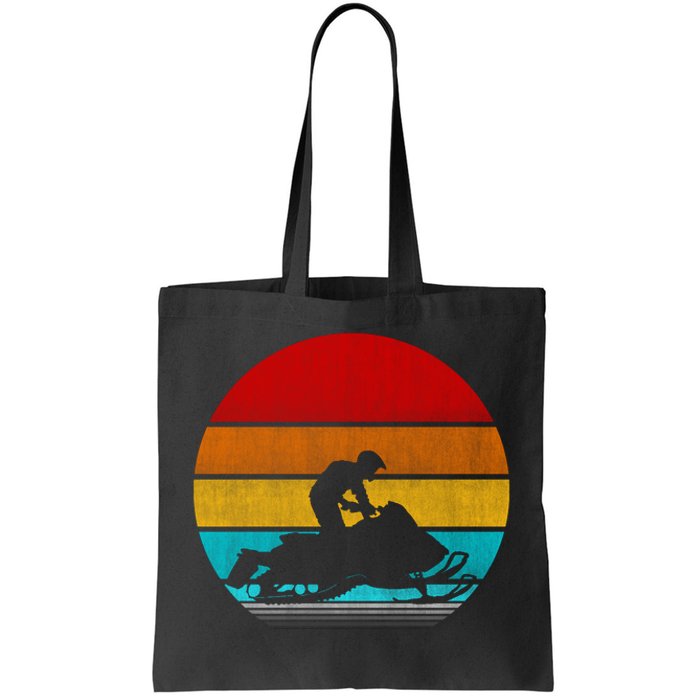 Retro Vintage Snowmobile Tote Bag