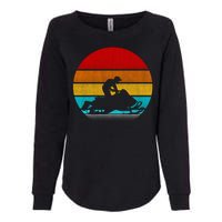 Retro Vintage Snowmobile Womens California Wash Sweatshirt