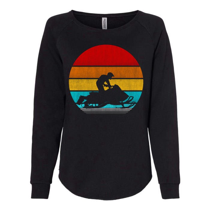 Retro Vintage Snowmobile Womens California Wash Sweatshirt