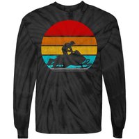 Retro Vintage Snowmobile Tie-Dye Long Sleeve Shirt