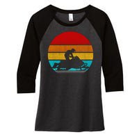 Retro Vintage Snowmobile Women's Tri-Blend 3/4-Sleeve Raglan Shirt