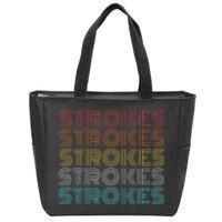 Retro Vintage Strokes Zip Tote Bag