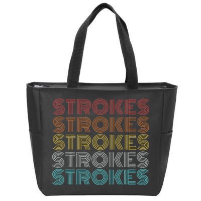 Retro Vintage Strokes Zip Tote Bag