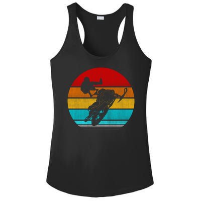 Retro Vintage Snowmobile Ladies PosiCharge Competitor Racerback Tank