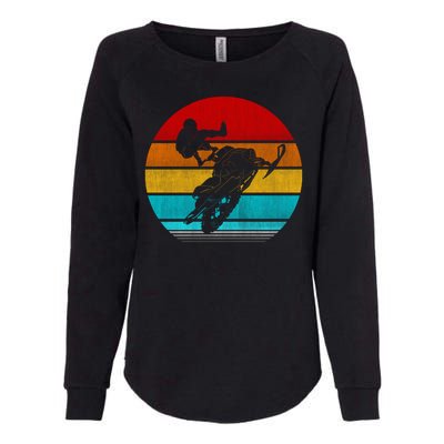 Retro Vintage Snowmobile Womens California Wash Sweatshirt