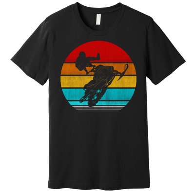 Retro Vintage Snowmobile Premium T-Shirt