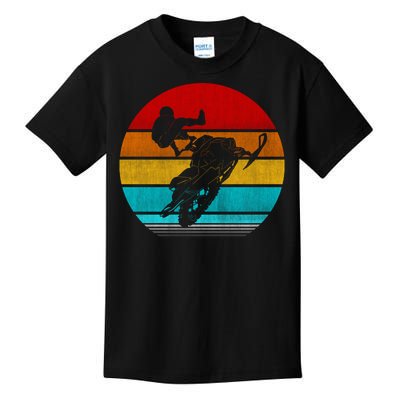 Retro Vintage Snowmobile Kids T-Shirt