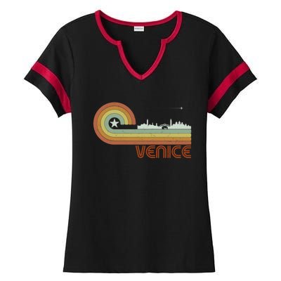 Retro Vintage Skyline Venice Ladies Halftime Notch Neck Tee