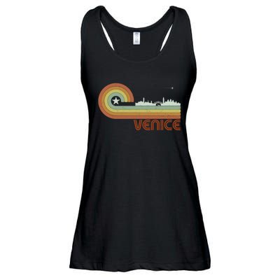 Retro Vintage Skyline Venice Ladies Essential Flowy Tank