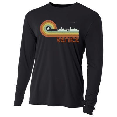 Retro Vintage Skyline Venice Cooling Performance Long Sleeve Crew