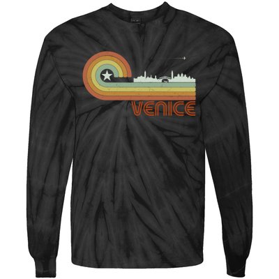 Retro Vintage Skyline Venice Tie-Dye Long Sleeve Shirt