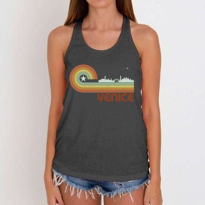 Retro Vintage Skyline Venice Women's Knotted Racerback Tank