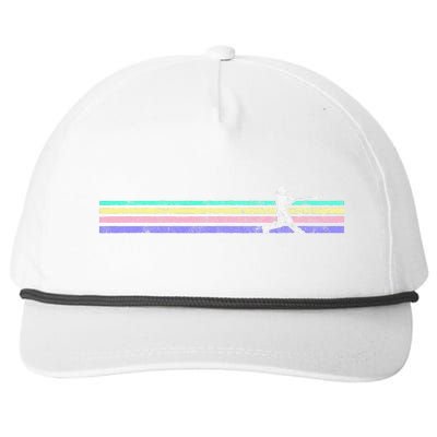 Retro Vintage Softball Batter Snapback Five-Panel Rope Hat