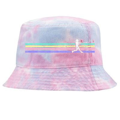 Retro Vintage Softball Batter Tie-Dyed Bucket Hat