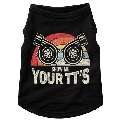 Retro Vintage Show Me Your Tt's Twin Turbo Car Racing Doggie Tank
