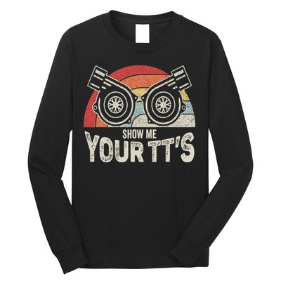 Retro Vintage Show Me Your Tt's Twin Turbo Car Racing Long Sleeve Shirt