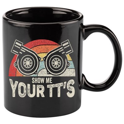 Retro Vintage Show Me Your Tt's Twin Turbo Car Racing 11oz C Handle Ceramic Mug