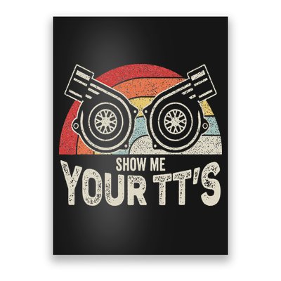 Retro Vintage Show Me Your Tt's Twin Turbo Car Racing Poster