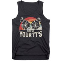 Retro Vintage Show Me Your Tt's Twin Turbo Car Racing Tank Top