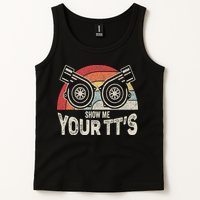 Retro Vintage Show Me Your Tt's Twin Turbo Car Racing Tank Top