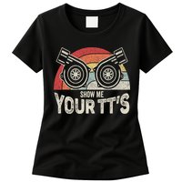 Retro Vintage Show Me Your Tt's Twin Turbo Car Racing Womens T-Shirt