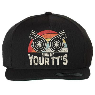 Retro Vintage Show Me Your Tt's Twin Turbo Car Racing Wool Snapback Cap
