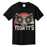 Retro Vintage Show Me Your Tt's Twin Turbo Car Racing Kids T-Shirt