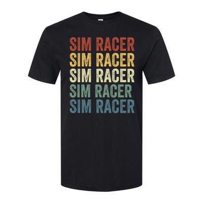 Retro Vintage Sim Racer Sim Racer Car Racing Sim Racing Funny Gaming Esport Softstyle CVC T-Shirt