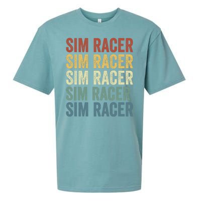 Retro Vintage Sim Racer Sim Racer Car Racing Sim Racing Funny Gaming Esport Sueded Cloud Jersey T-Shirt