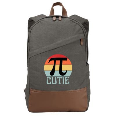 Retro Vintage Symbol Pi Day Math Teacher Funny Pi Day Cotton Canvas Backpack