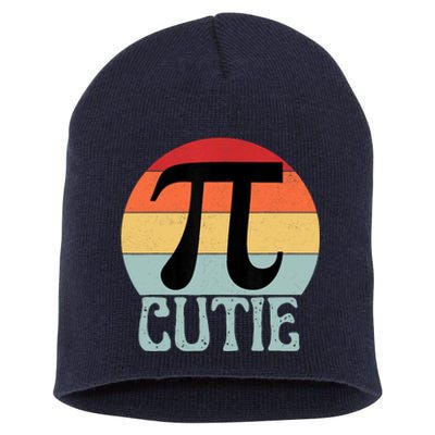 Retro Vintage Symbol Pi Day Math Teacher Funny Pi Day Short Acrylic Beanie