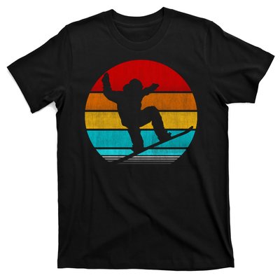 Retro Vintage Snowboarding T-Shirt