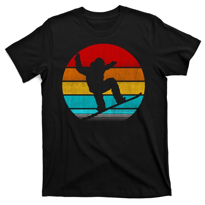 Retro Vintage Snowboarding T-Shirt