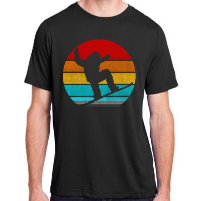 Retro Vintage Snowboarding Adult ChromaSoft Performance T-Shirt