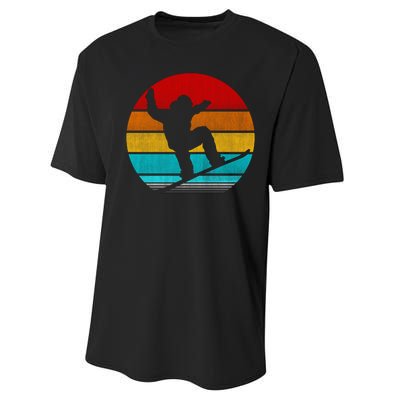 Retro Vintage Snowboarding Performance Sprint T-Shirt