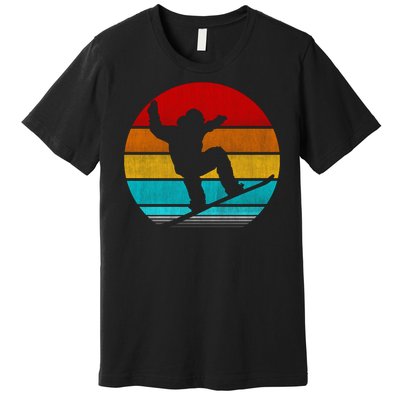 Retro Vintage Snowboarding Premium T-Shirt