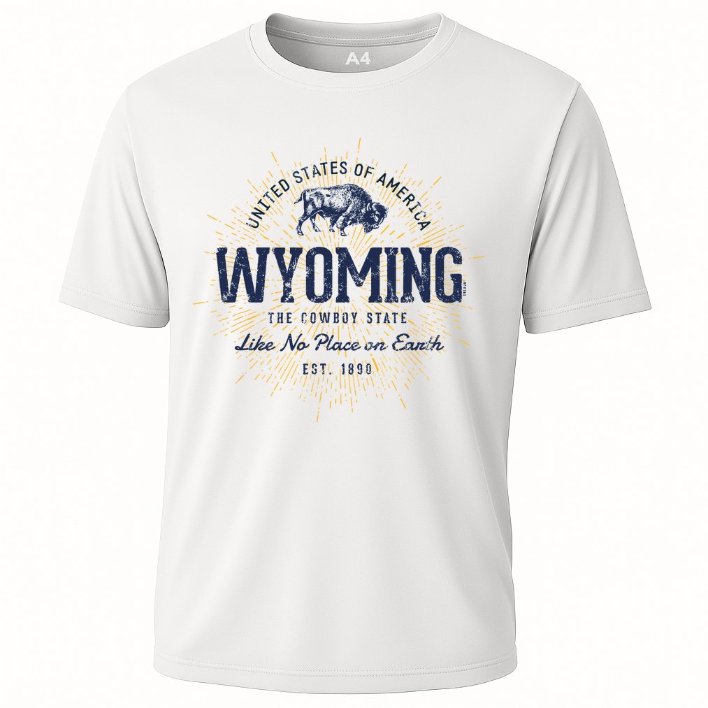 Retro Vintage State Of Wyoming Cooling Performance Crew T-Shirt