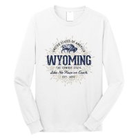 Retro Vintage State Of Wyoming Long Sleeve Shirt