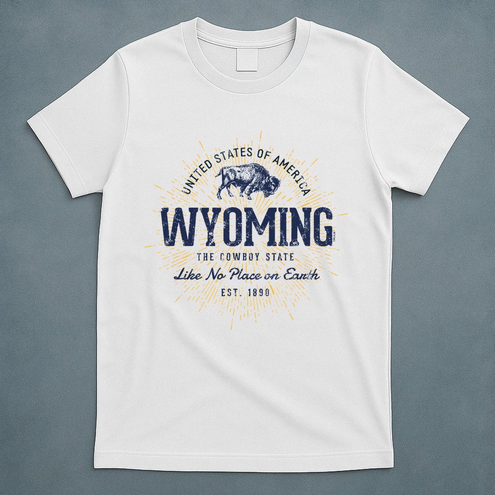 Retro Vintage State Of Wyoming T-Shirt
