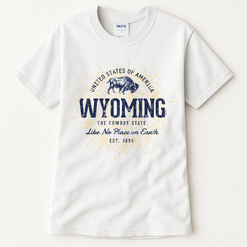 Retro Vintage State Of Wyoming Tall T-Shirt