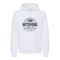 Retro Vintage State Of Wyoming Premium Hoodie