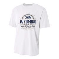 Retro Vintage State Of Wyoming Performance Sprint T-Shirt